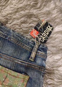 Vintage Bootcut Low Waist Patchwork Denim Jeans