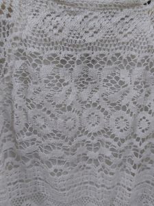Bell SLEEVES CROCHET CREAM TOP