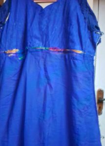 4xl Size Used Anarkali Silk  Kurti