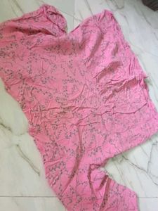 Pink Printed Cotton Top