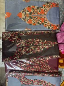 Embroidered Dress Material Set