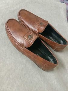 Yuva Choice Brown Leather Loafers