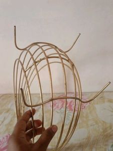 Gold Metal Hoop Basket