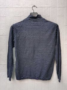 New With Tag Korean Striped Turtleneck Top
