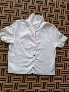 White Button-Down Top