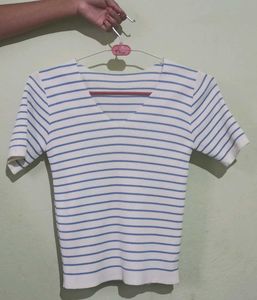 Stripped White Top