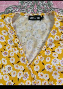 Printed Mustard Dress