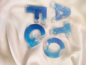 Resin Initial Charms