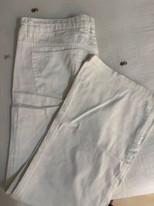 White Cropped Trousers