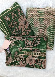 Libas Green Printed Kurta Set