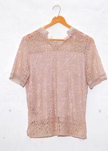 VANSA Lace Short Sleeves Top
