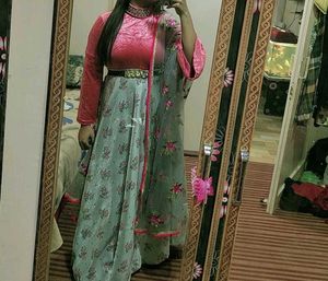 Floral Anarkali Suit Set