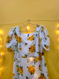 Floral Midi Dress - Elegant &amp; Chic