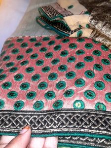 Fabulous Saree For Mehendi Heavy Border