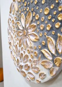 3D Texture Art Wall Decor- Golden Blossom