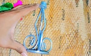 Silver Metal Candle Holder