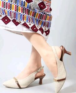 Elegant Cream Slingback Heels