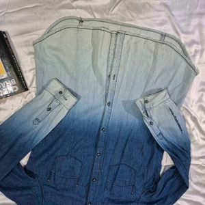 Denim Two Shade Shirt For Men