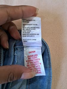 Blue Denim Korean Skirt For Women