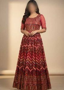 Pink Embroidered Gown