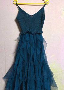 Women's Designed Blue Colour Party Wear