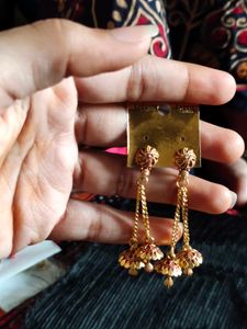 Gold-Tone Jhumka Earrings