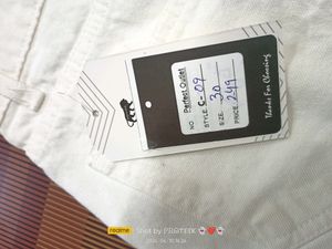 (C-09) 30 Size Straight Jeans White