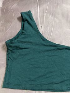 Green One-Shoulder Top