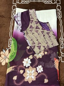 purple colour saree with blouse