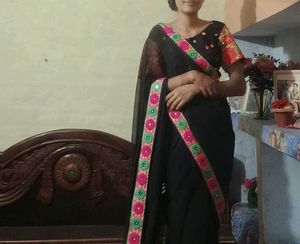 Totally New Wedding Wear Black Saree