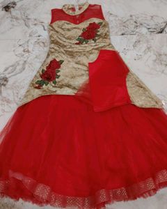 Red &amp; Gold Party Dress