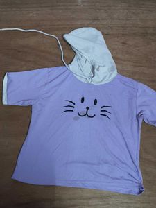 Cute Cat Hoodie Tee