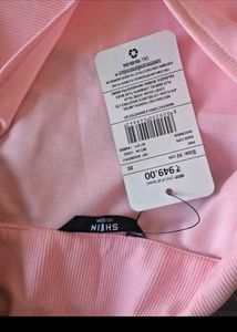 Pink V-Neck Crop Top - New with Tags