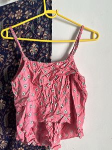 People Flared And Layered Crop Top