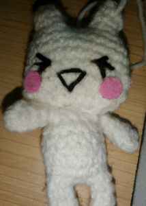 Black N White Toro Cat Crochet Charm