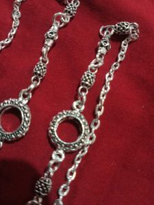 Silver Tone Charm Anklet