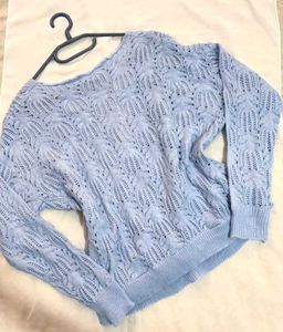 🎁Buy2 Get2 Free Blue Knitted Top ()