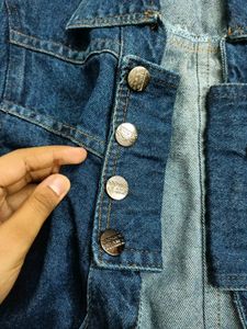 Blue Denim Crop Jacket