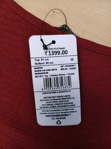 Full Sleeves Textured Crop Top with Slit Skirt