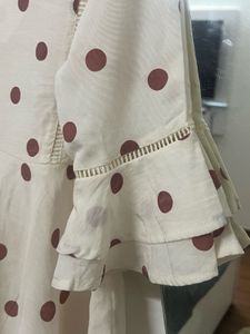 Polka Dot Peplum Top