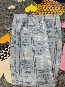 Blue Patterned Bedsheet