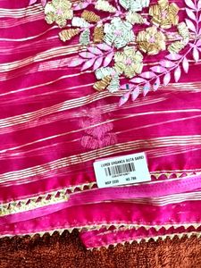 Lurex Organza buta saree. With Blouse Piece..