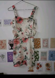 Floral Dress With Cut Designs