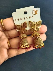 Butterfly Jhumka Earrings