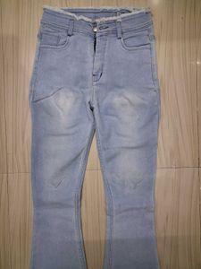 blue denim bootcut jeans