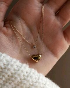 Gold Layered Heart Antiturnish Necklace