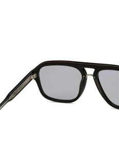 Grey Black Full Rim Square John Jacobs Sunglasses