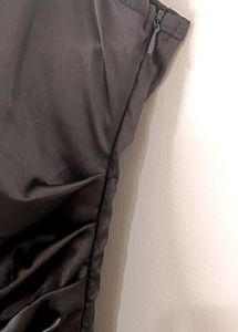 Black Bodycon Satin Dress