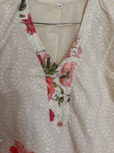 Floral Print Kurta