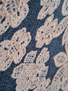 Denim Blue Flower Printed Top